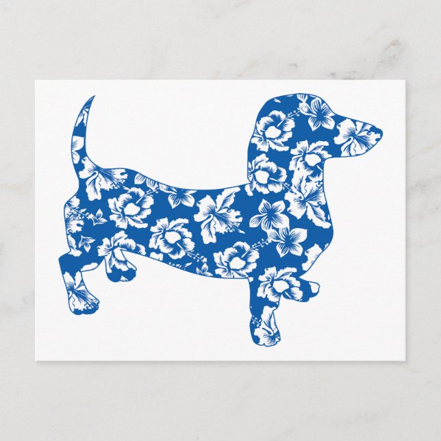 Carte Postale Aloha Doxie Dachshund (Devant)