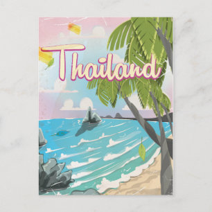 Carte Postale Aloha ! Hawaï ! affiche de voyage vintage dessin a