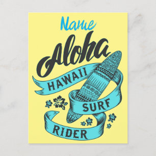 Carte Postale Aloha Hawaii Surf Rider Thunder_Cove