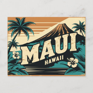 Carte Postale Aloha Hier Vintage & Rétro de Maui, Hawaii