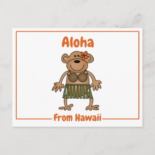 Carte Postale Aloha Monkey