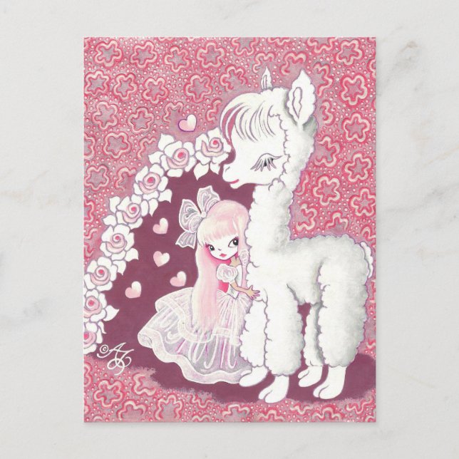Carte Postale Alpaca Love (Devant)