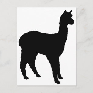 Carte Postale Alpaca Silhouette