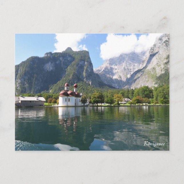 Carte Postale Alpes bavaroises de Königssee (Devant)