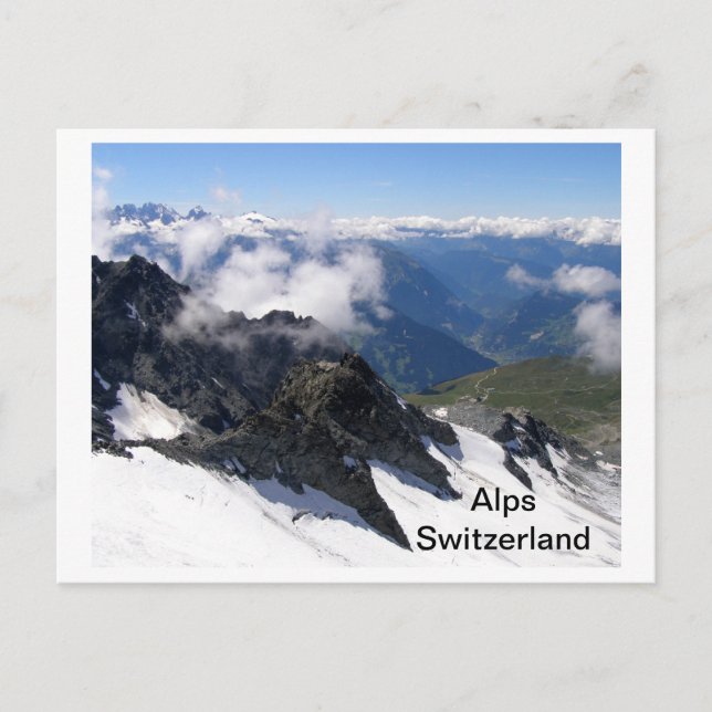 Carte Postale Alpes en Suisse (Devant)