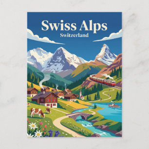 Carte Postale Alpes suisses Suisse
