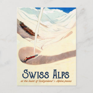Carte Postale Alpes suisses, Vintage voyage