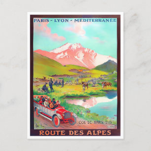 Carte Postale Alpes Tour France voyage vintage
