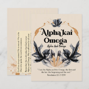 Carte Postale Alpha Et Oméga   Noms de Dieu Bible Dévotionnelle 
