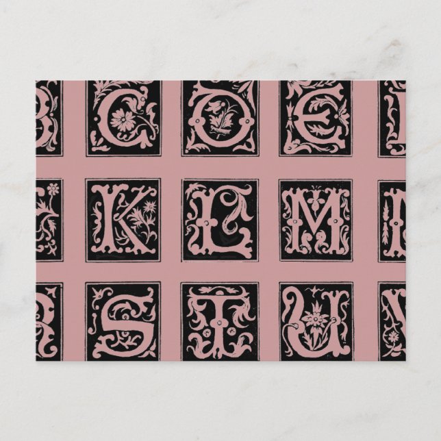 Carte postale Alphabet (Devant)