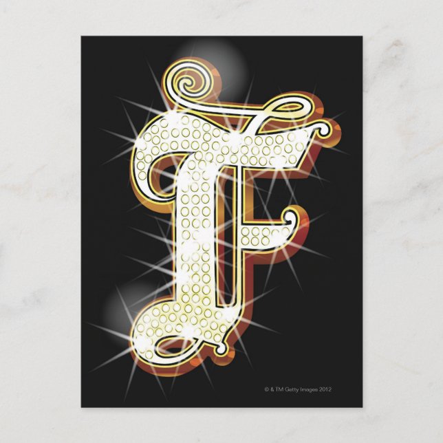 Carte Postale Alphabet à bille F (Devant)