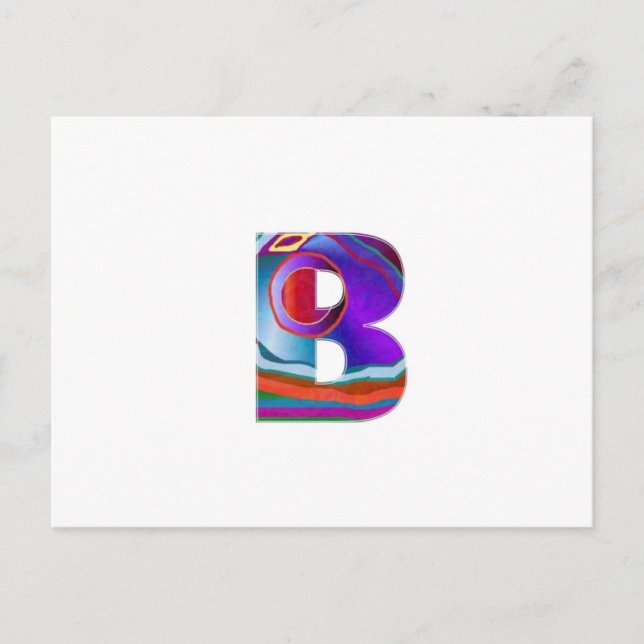 Carte Postale Alphabet ALPHA BBB (Devant)