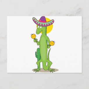 Carte Postale Alphabet animal Iguana