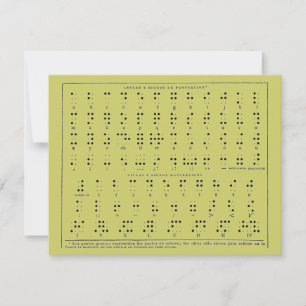 Carte postale Alphabet Braille