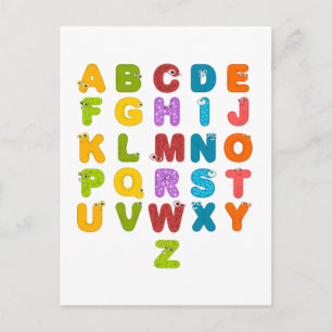 Carte Postale Alphabet pour enfants