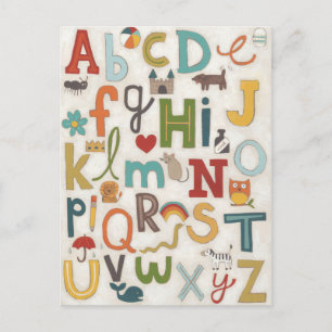 Carte Postale Alphabet Soup