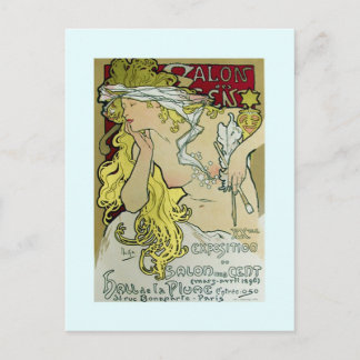 Carte Postale Alphonse Mucha, Affiche de l'exposition, 1896.