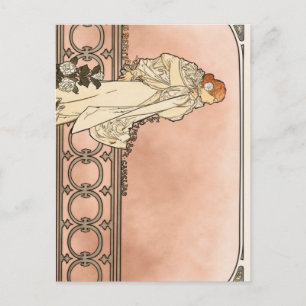 Carte Postale Alphonse Mucha Art Déco