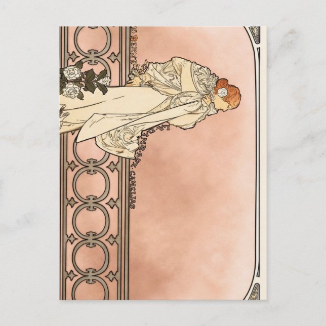 Carte Postale Alphonse Mucha Art Déco (Devant)