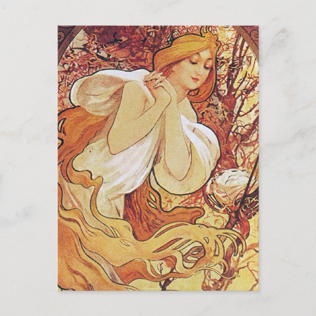 Carte Postale Alphonse Mucha Chocolat (Devant)