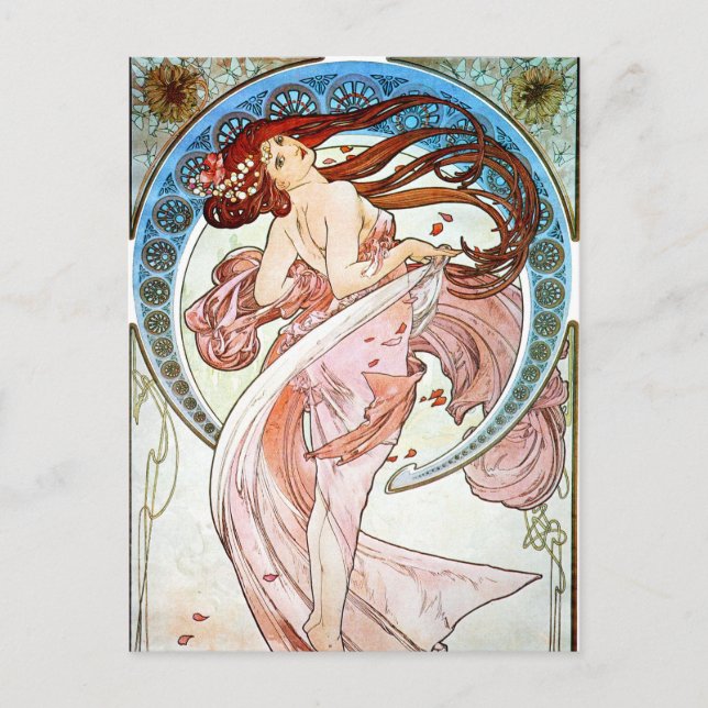 Carte Postale Alphonse Mucha Dance (Devant)