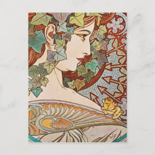 Carte Postale Alphonse Mucha - Ivy