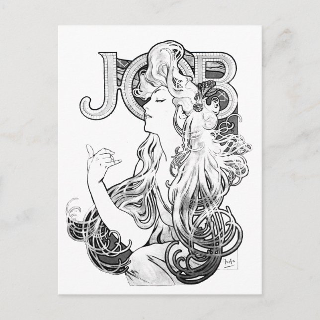 Carte Postale Alphonse Mucha JOB ISOGS (Devant)
