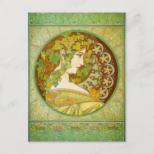 Carte postale Alphonse Mucha Laurel