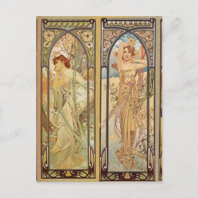 Carte Postale Alphonse Mucha – Maître de l'Art Nouveau (Devant)