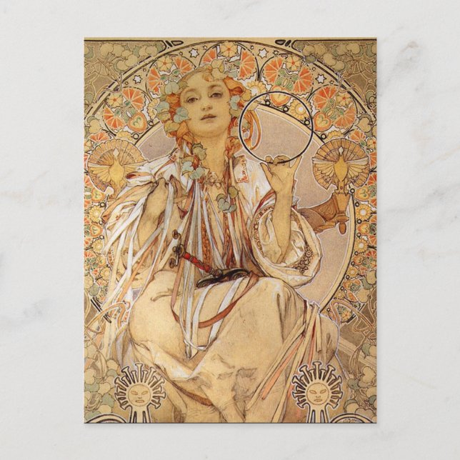 Carte Postale Alphonse Mucha - Slavia (Devant)