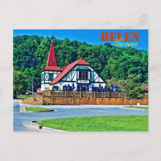 Carte Postale Alpine Helen, Géorgie, USA. (Devant)