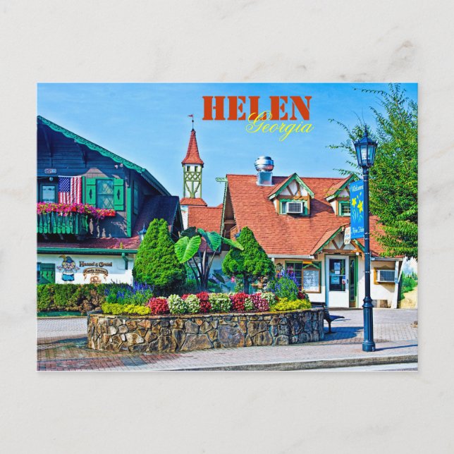 Carte Postale Alpine Helen, Géorgie, USA. (Devant)