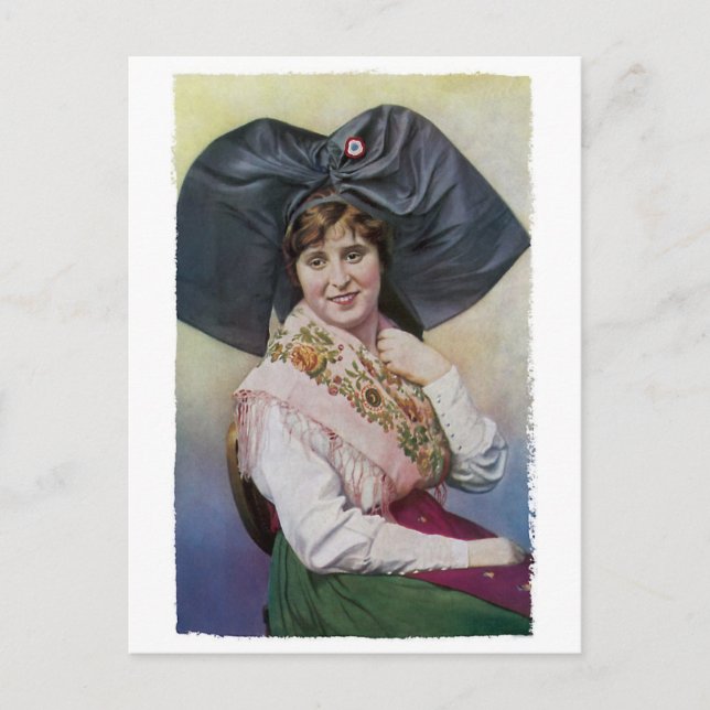 Carte postale Alsace Girl (Devant)