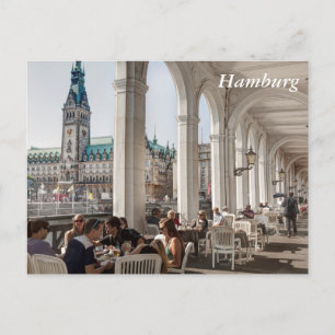 Carte Postale Alsterarkaden, Hambourg, Allemagne