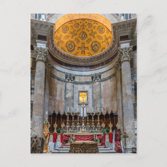 Carte Postale Altar à l'intérieur du Panthéon - Rome, Italie (Devant)