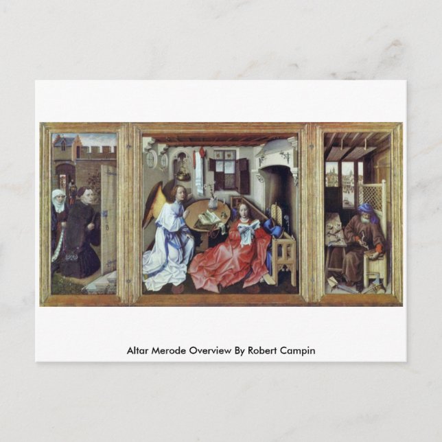 Carte Postale Altar Merode Vue d'ensemble par Robert Campin (Devant)