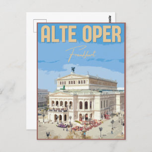 Carte Postale Alte Oper Frankfurt Ancien opéra Allemagne