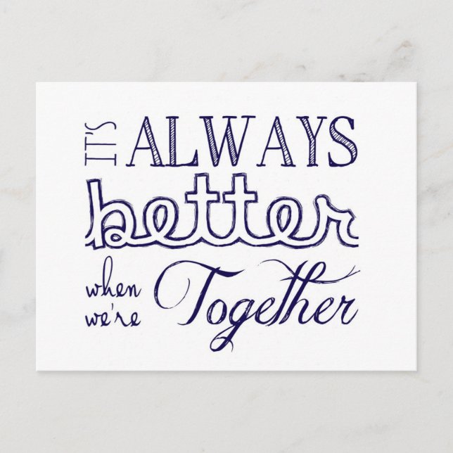 Carte Postale Always better when (Devant)