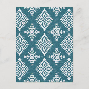 Carte Postale Amadora teal Blue Pattern