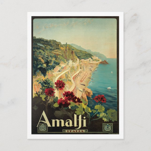 Carte Postale Amalfi Italia Italie Vintage (Devant)