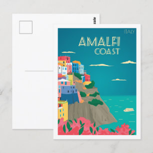 Carte Postale Amalfi Italie célèbre Travel Place