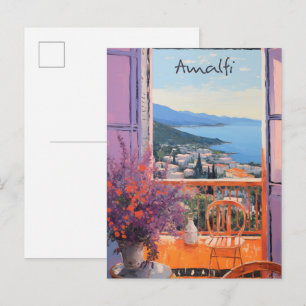 Carte Postale Amalfi Italie Voyage Ville Esthétique
