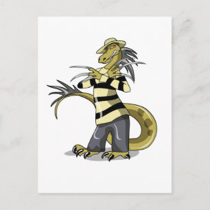 Carte Postale Amargasaurus Pose Comme Freddy Krueger.