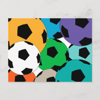 Carte Postale amas de balles de football