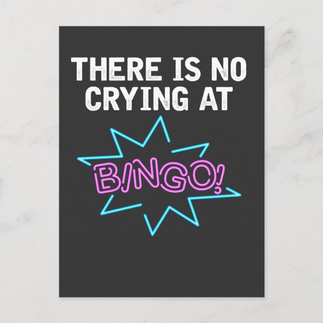 Carte Postale Amateur de Bingo Drôle Citation Joueur et Joueuse (Devant)