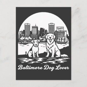 Carte Postale Amateur de chiens de la ville de Baltimore dans le