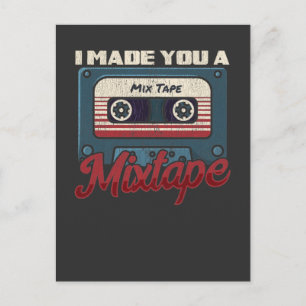 Carte Postale Amateur de musique vintage 80s 90s mixtape rétro