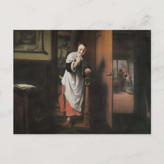 Carte Postale Amateurs avec une femme à l'écoute (Devant)