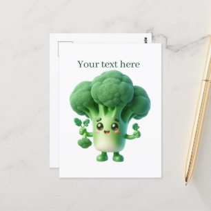 Carte Postale Amateurs de brocoli mignon ajouter du texte