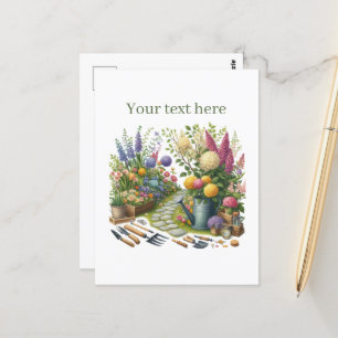 Carte Postale Amateurs de jardinage mignon personnalisable